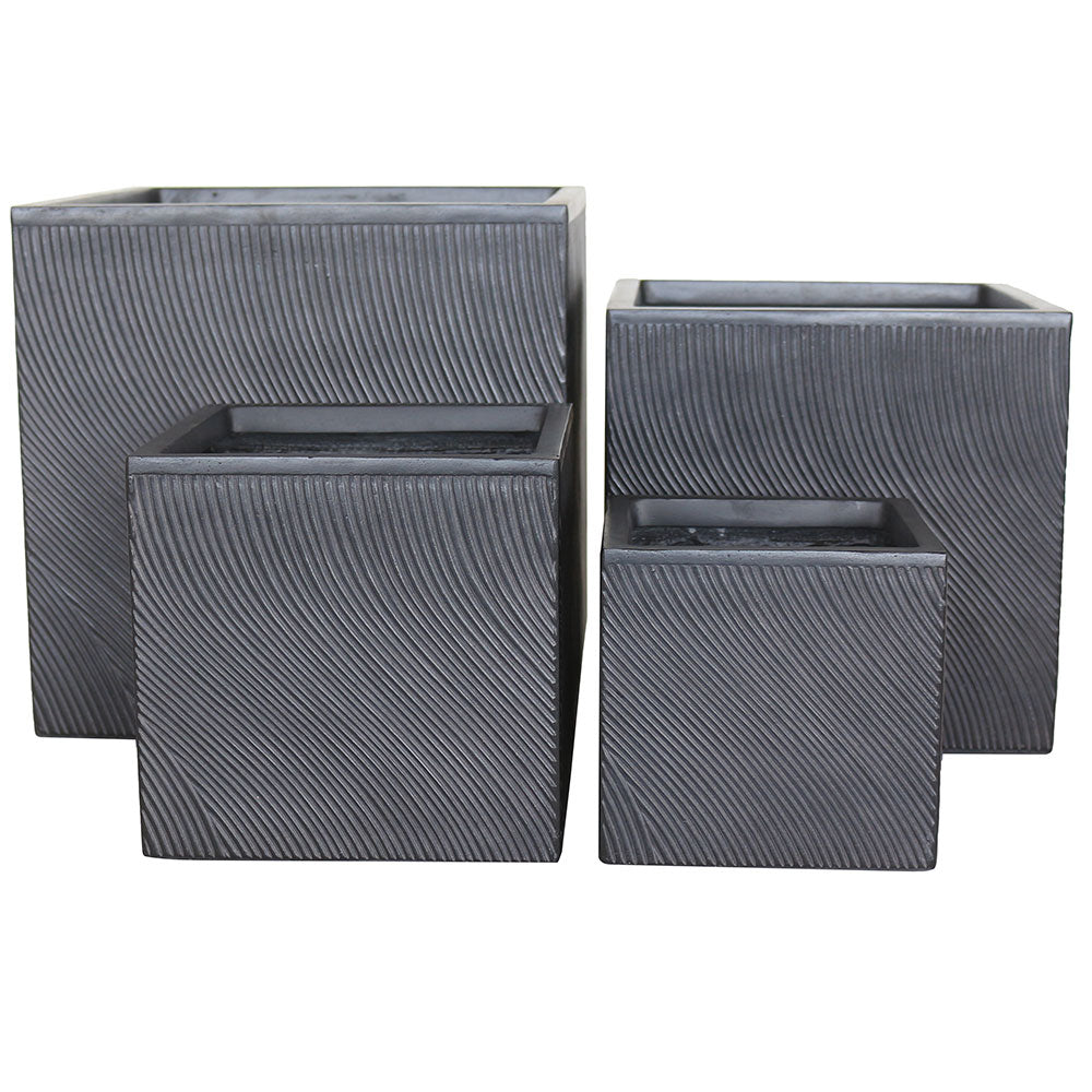 UrbanLITE Helix Cube Pot - Black - Available at Simon's Seconds