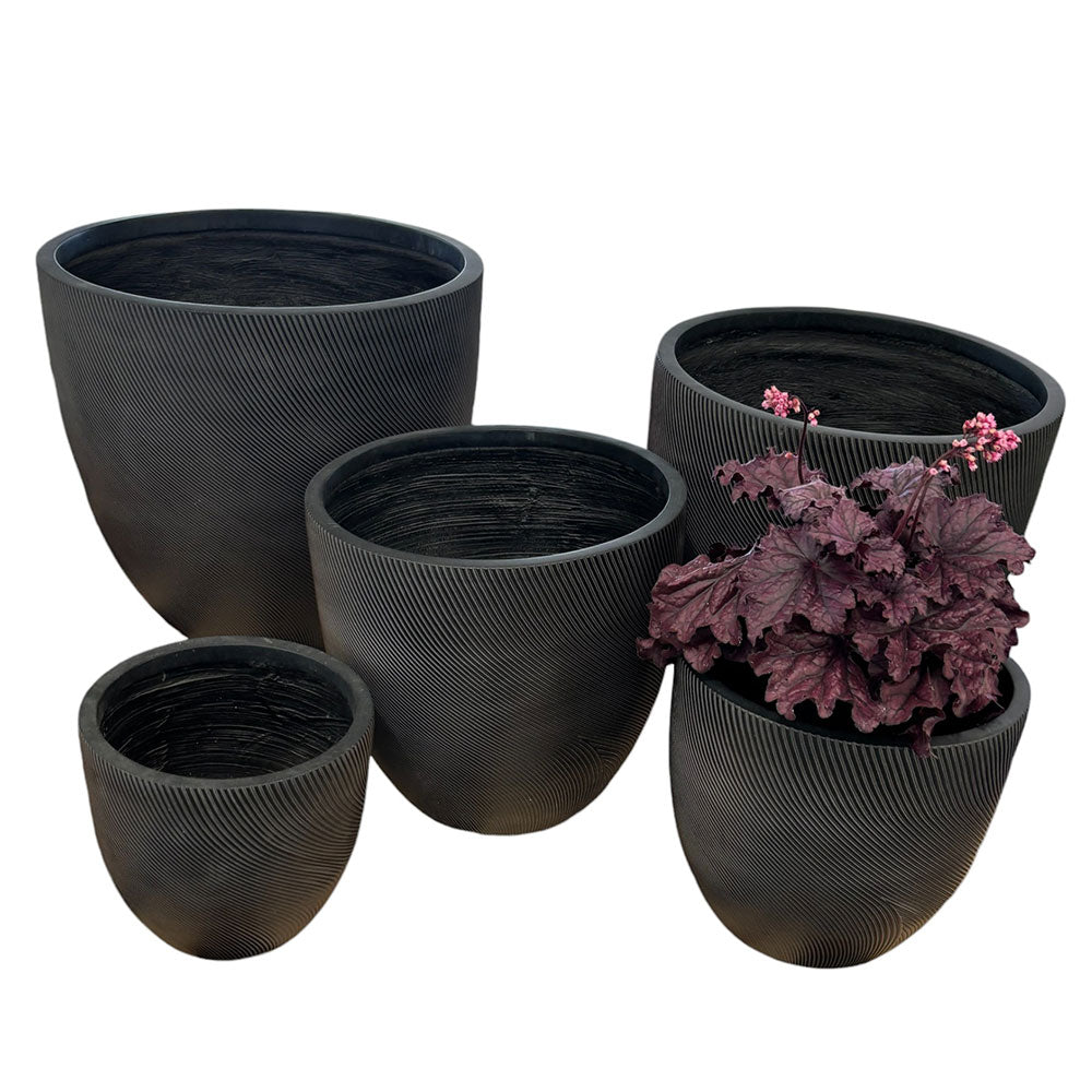 UrbanLITE Helix Egg Pot - Black - All sizes