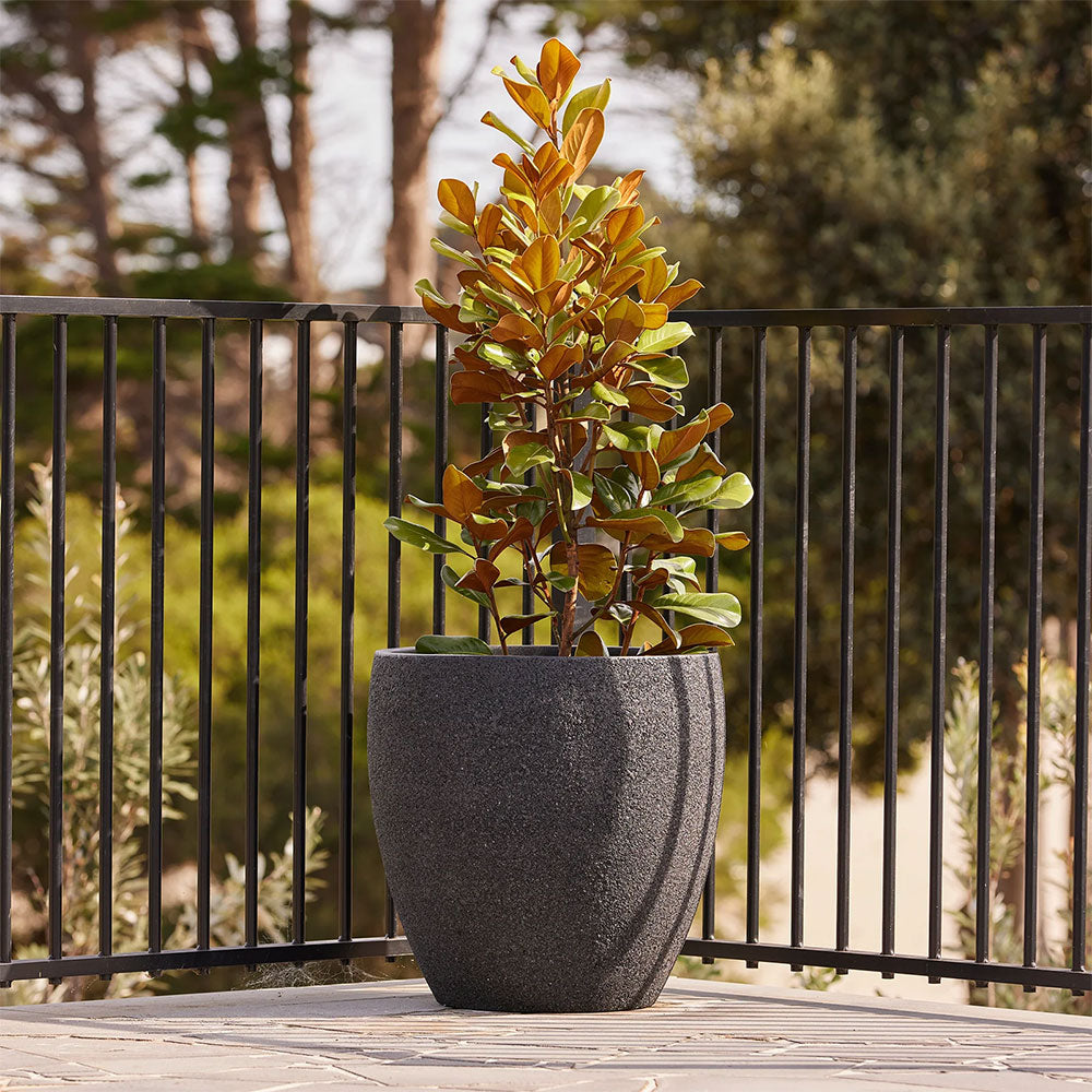 Modstone Montague Egg Pot - Black Stone - Balcony - Available at Simon's Seconds