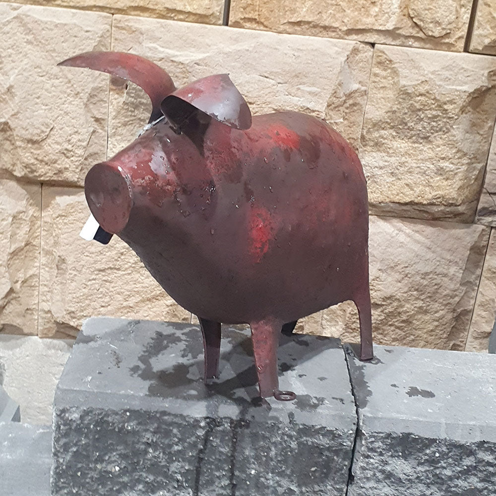 Rustic Pig Ornament - Modern Decor - Available at Simon's Seconds