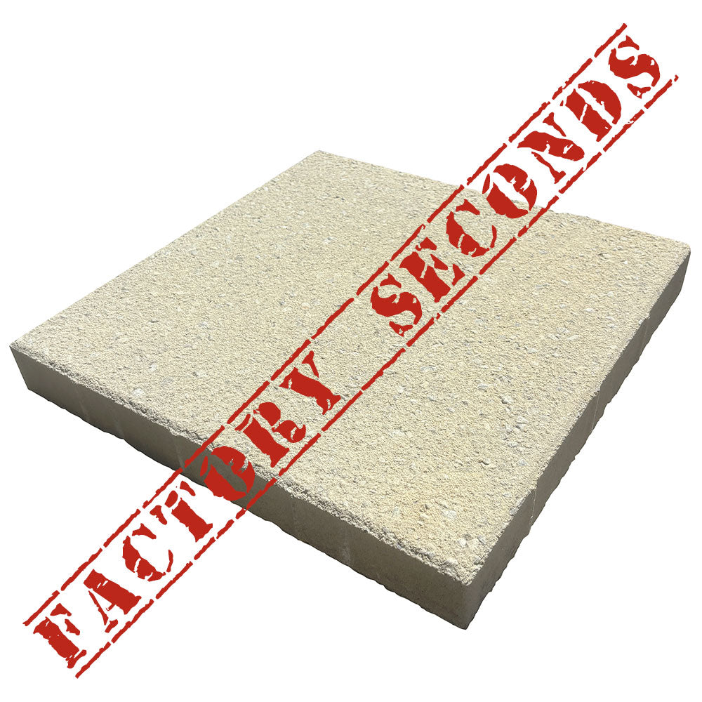 Shot Curl 400x400x45mm SHOTBLAST Concrete Pavers - Almond - Factory Seconds - available at Simon's Seconds