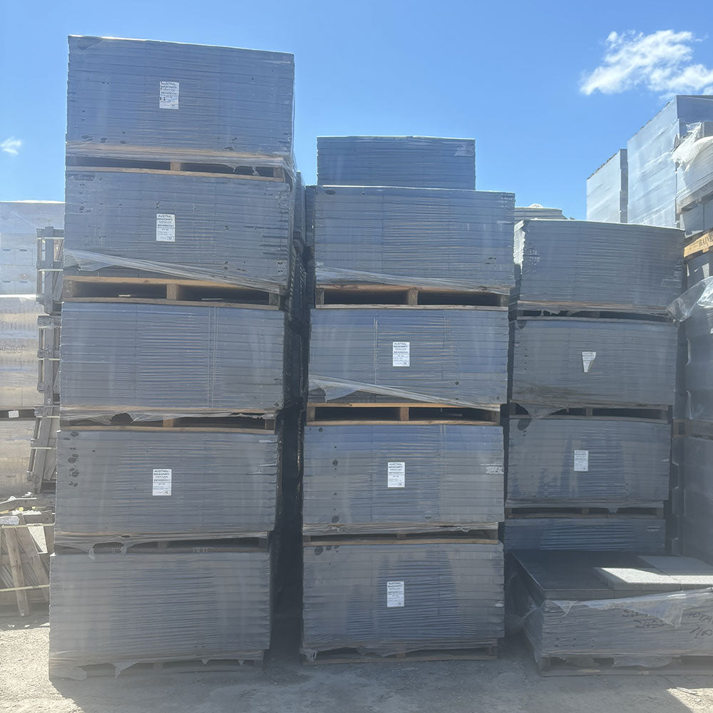 Shot Curl 400x400x45mm SHOTBLAST Concrete Pavers - Charcoal - Factory Seconds - Bulk price - Available at Simon's Seconds