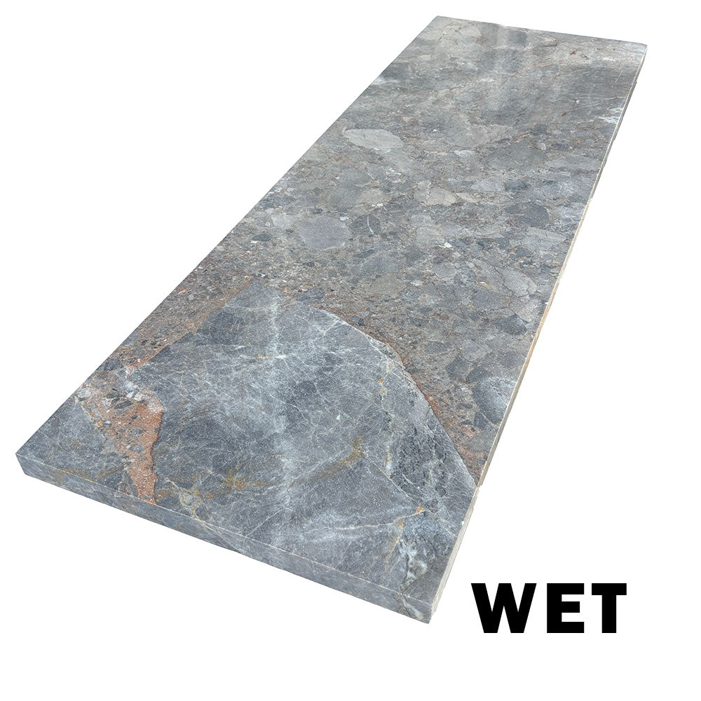 Toscana Grey Marble 1200x400x30mm Natural Stone Step Tread - 1st Quality - Stairs - Available at Simon's Seconds