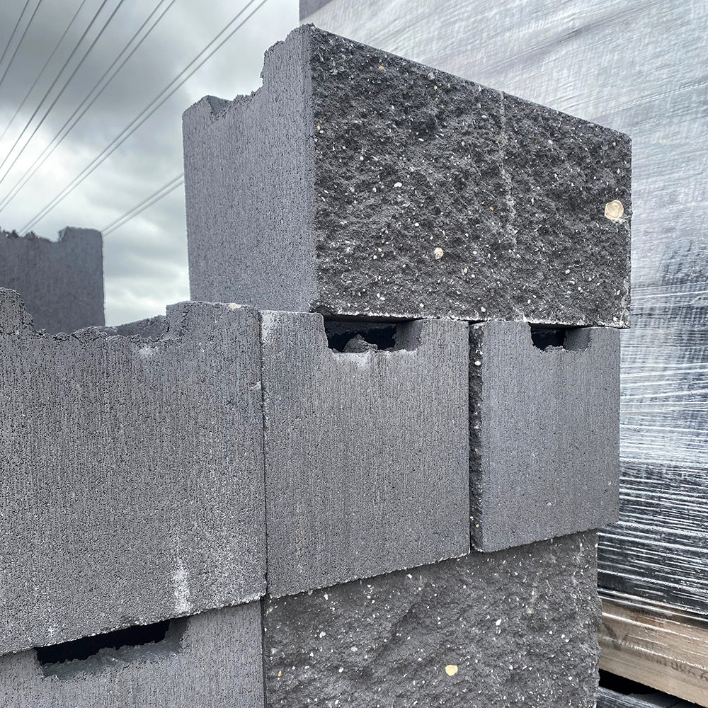 200 Series Splitface Block - Basalt - Factory Seconds - Part Pallet - Available at Simon's Seconds